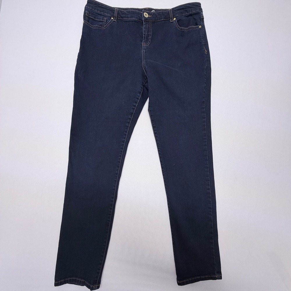 INC International Concepts Womens Size 16 Skinny Leg Regular Fit Indigo Jeans
